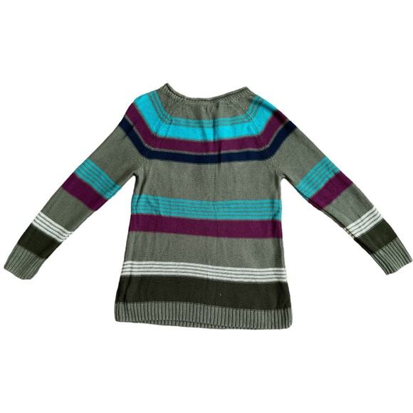 American Living Multicolor Knit Long Sleeve Sweater Top, M - Picture 3 of 5